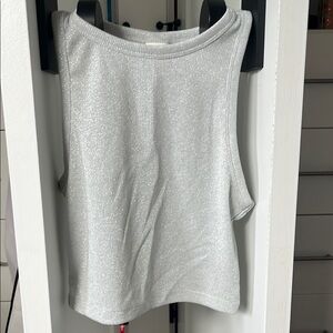 Elegant Silver Sleeveless Top